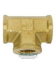 Parker Union Tee 1/4 inch FNPT - Brass 1203P-4