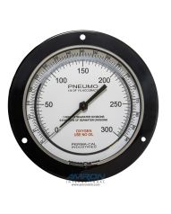 6IN. FF PNEUMO GAUGE; .25% ACC FS;  90 MSW/300 FSW; BLK; 1/4 MNPT BK FTG