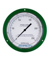 Perma-Cal 8.5-Inch Pneumo Depth Gauge 0.25% Accuracy 250 FSW / 75 MSW - Green PER-208FTM88G01