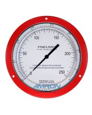 Perma-Cal 8.5-Inch Pneumo Depth Gauge 0.25% Accuracy 250 FSW / 75 MSW - Red PER-208FTM88R01