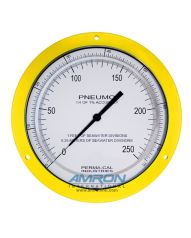 Perma-Cal 8.5-Inch Pneumo Depth Gauge 0.25% Accuracy 250 FSW / 75 MSW - Yellow PER-208FTM88Y01