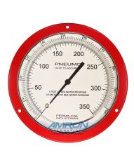 Perma-Cal 8.5-Inch Pneumo Depth Gauge 0.25% Accuracy 350 FSW / 100 MSW - Red PER-208FTM90R01