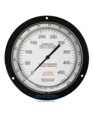 Perma-cal 8.5IN. FF PNEUMO GAUGE; .25% ACC FS;  140 MSW/450 FSW; BLK; 1/4 MNPT BK FTG PER-208FTM91A01-O