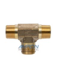 Parker 3/4 RRS-B  MALE PIPE TEE;  3/4-14 NPTF; BRASS