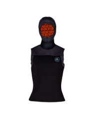 Apeks SU0060110 THERMIQ - Men's 5/3 MM Hooded Vest in Black / Grey
