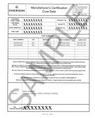 Tescom Cure Date Certificate for O-Ring and Rubber Material TES-CUREDATE-REG