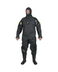 Ansell Viking™ Haztech Black Thermoplastic Polyurethane Dry Suit with Latex Surveyor Hood - 23066B00561000