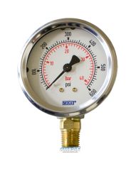 Wika Model 212.53 Bourdon Tube Dry Case Pressure Gauge 2.5 in 0-600 PSI 1/4 in