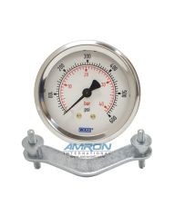 WIKA-52057836 Model 212.53 Bourdon Tube Dry Case Pressure Gauge 2.5 in. 0-600 PSI 1/4 in. NPT - Center Back Mount - No Flange