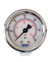 Wika Model 212.53 Bourdon Tube Dry Case Pressure Gauge 2.5 in 0-300 PSI 1/4 in
