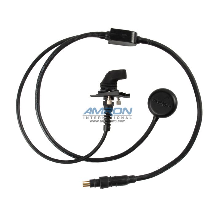 Amron Bone Conducting Earphone & Microphone Assembly w/ 4-Pin WP Connector Complete - Version A Wiring