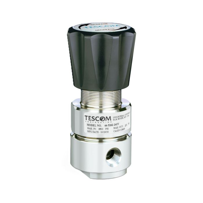 Tescom Pressure Reducing Regulator 316 SS, 1/4 FNPT, Inlet 3500 PSIG, Outlet 5-600 PSIG, Cv 0.15 44-5266-243
