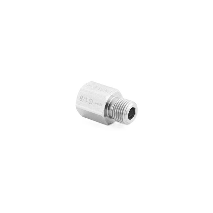 Poseidon LP Port Adapter, 3/8-18 UNF Female to 1/8-18 UNF Male 2415