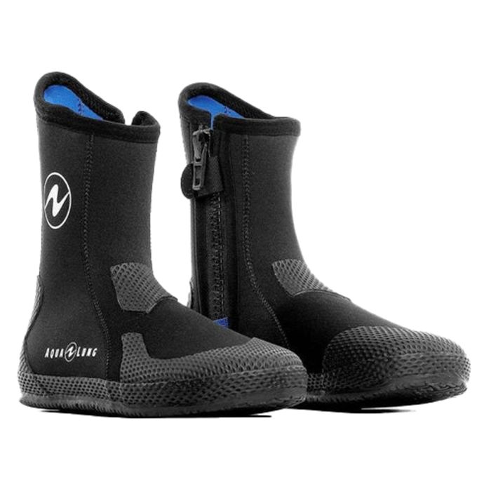 Aqua Lung Superzip Dive Boots 7 MM in Black / Blue, BS1860140