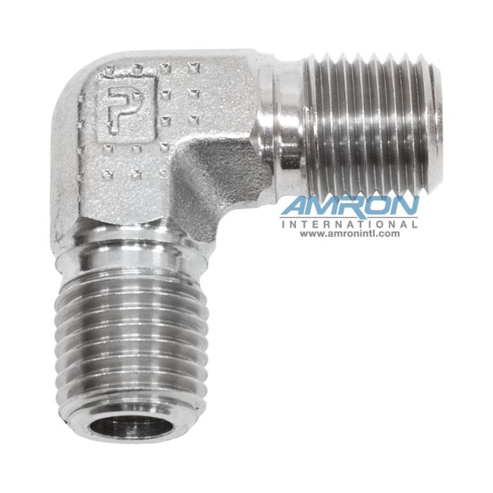 Parker CR Male Pipe Elbow 1/4 inch NPT Stainless Steel CRSS1/4