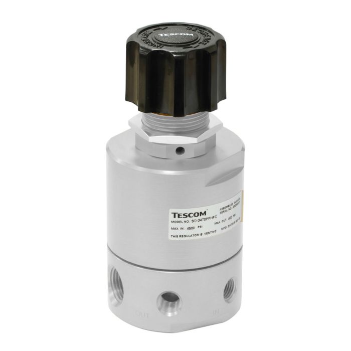 Tescom SD-X Short Diving Pressure Regulator, Alum, Inlet 4350 PSIG, Outlet 5-400 PSIG, CV 0.8, SD-34T0PFHFC