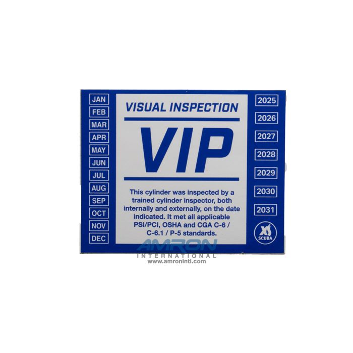 XS Scuba Visual Inspection Sticker ST230
